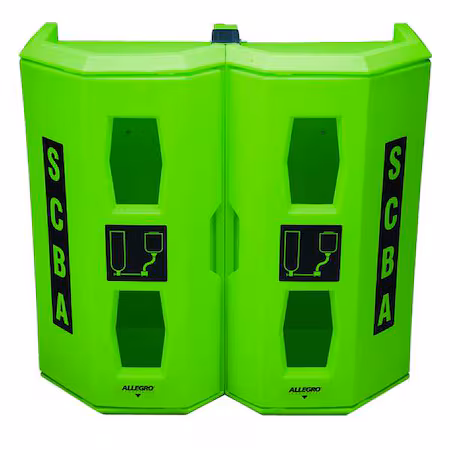 Caja de pared SCBA doble verde alta visibilidad A