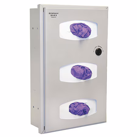 Dispensador de guantes de acero beige A