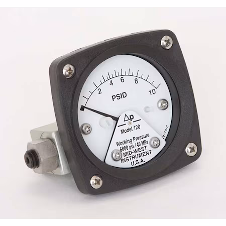 Manómetro 0 a 10 psi Midwest Instrument B