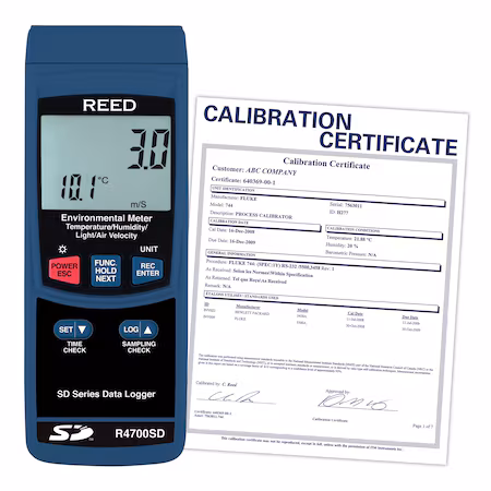 Medidor ambiental REED R4700SD con certificado ISO A