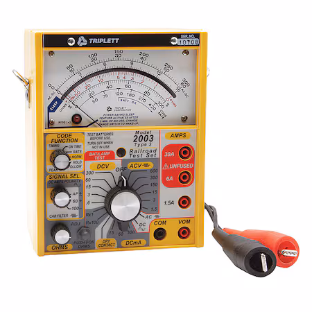 Probador ferroviario analógico Triplett 600V 30A A