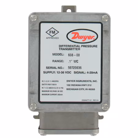 Transmisor de presión diferencial 101 Wc B